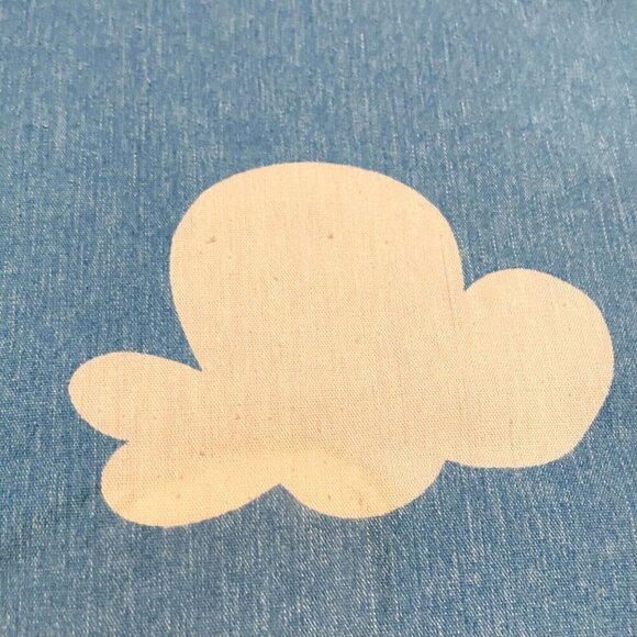 Vtg 2 Disney Winnie The Pooh Piglet Standard Pillow Case Blue White Clouds - Picture 6 of 16